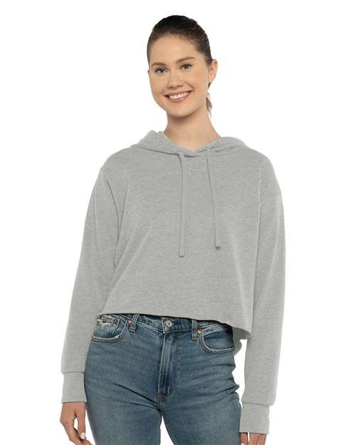 Women's Laguna Sueded Raw Edge Crop Hoodie Sweatshirt - Image 15
