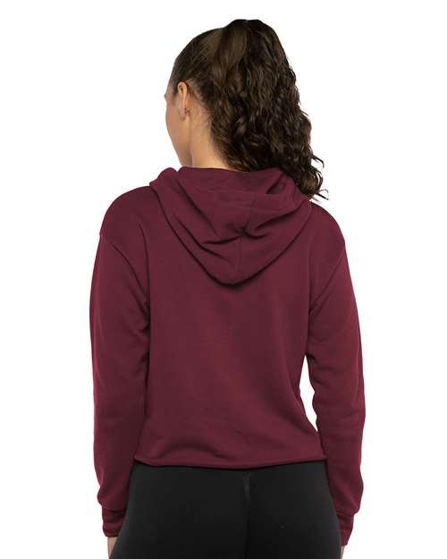 Women's Laguna Sueded Raw Edge Crop Hoodie Sweatshirt - Image 19