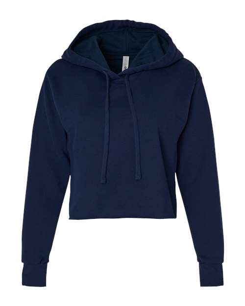 Women's Laguna Sueded Raw Edge Crop Hoodie Sweatshirt - Image 20