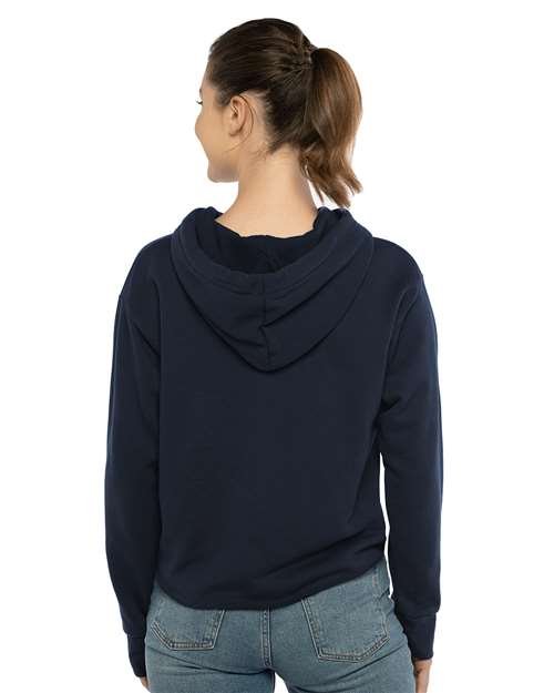 Women's Laguna Sueded Raw Edge Crop Hoodie Sweatshirt - Image 24