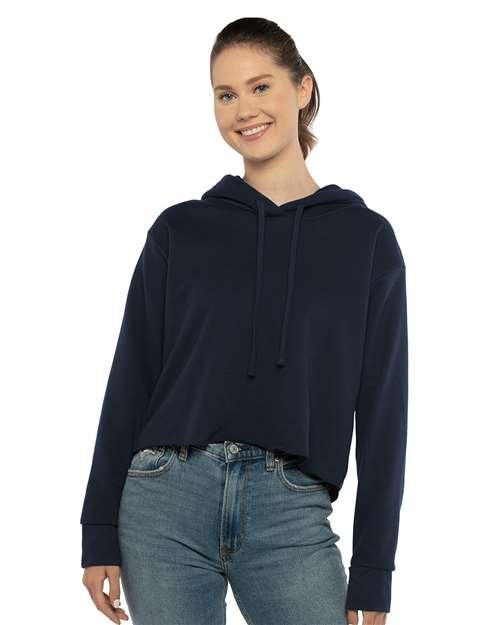 Women's Laguna Sueded Raw Edge Crop Hoodie Sweatshirt - Image 23