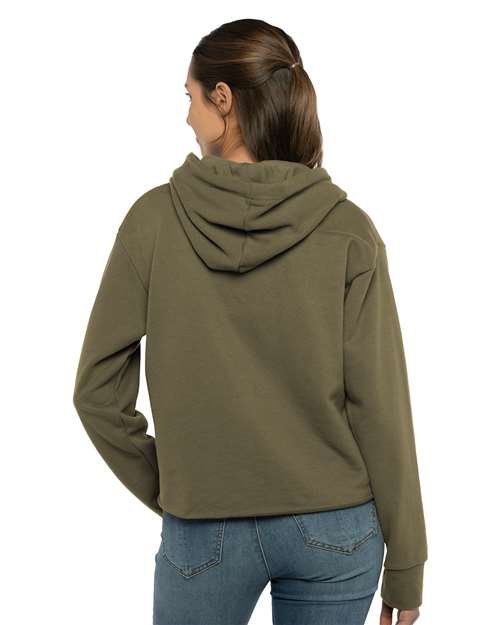 Women's Laguna Sueded Raw Edge Crop Hoodie Sweatshirt - Image 27