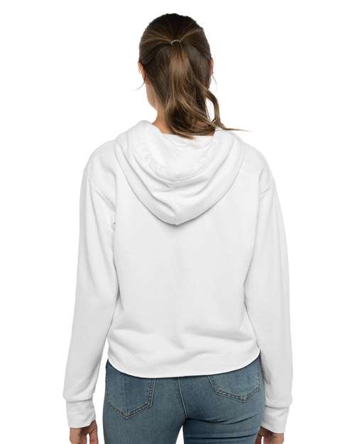 Women's Laguna Sueded Raw Edge Crop Hoodie Sweatshirt - Image 37