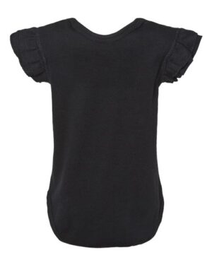 Alternative view of Infant Flutter Sleeve Baby Rib Bodysuit