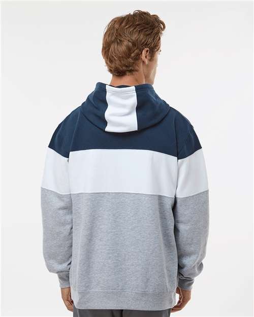Men's Varsity Fleece Colorblocked Hooded Sweatshirt - Image 25