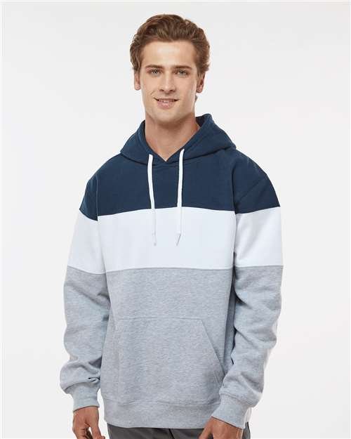 Men's Varsity Fleece Colorblocked Hooded Sweatshirt - Image 23