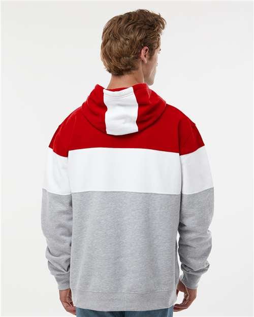 Men's Varsity Fleece Colorblocked Hooded Sweatshirt - Image 37