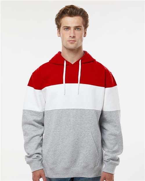Men's Varsity Fleece Colorblocked Hooded Sweatshirt - Image 35