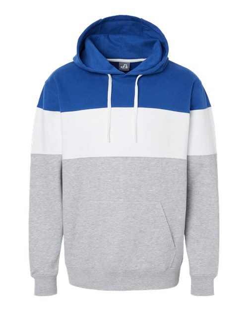 Men's Varsity Fleece Colorblocked Hooded Sweatshirt - Image 38