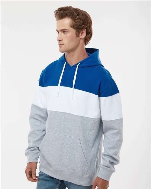 Men's Varsity Fleece Colorblocked Hooded Sweatshirt - Image 42