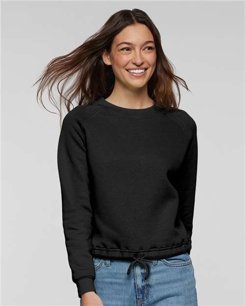 Women's Relaxed 3-End Boxy Fleece Crewneck Sweatshirt - Image 4
