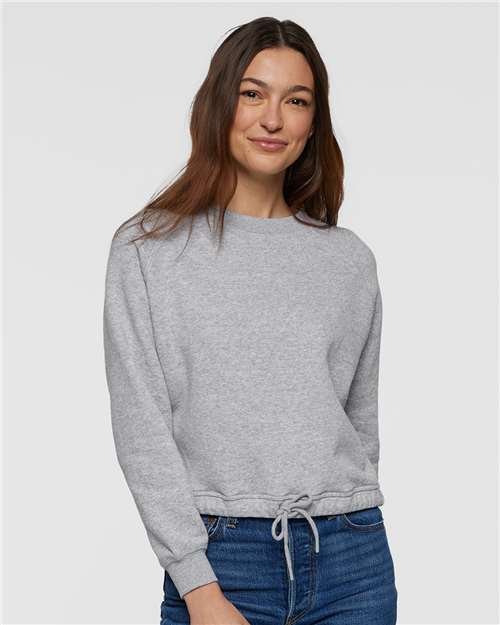 Women's Relaxed 3-End Boxy Fleece Crewneck Sweatshirt - Image 15