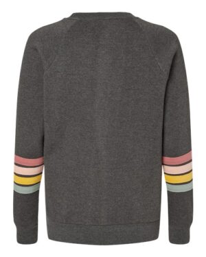 Alternative view of Women's Striped Sleeves Crewneck Sweatshirt