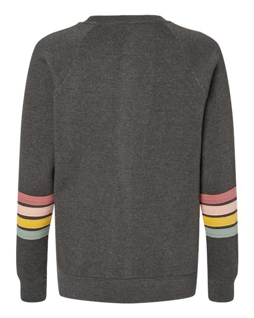 Women's Striped Sleeves Crewneck Sweatshirt - Image 2