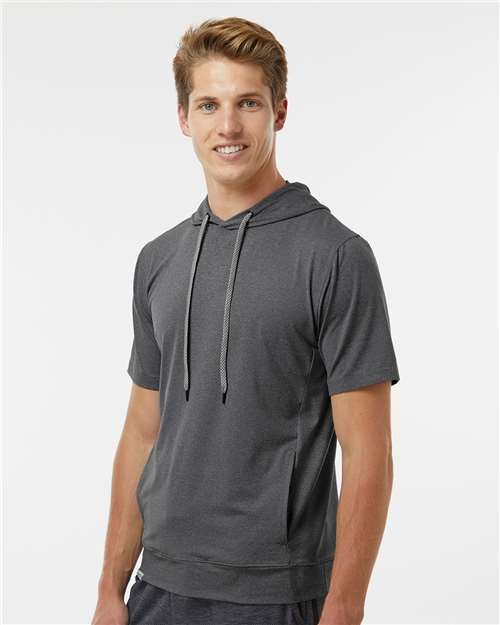 Men's Eco Revive™ Ventura Soft Knit Short Sleeve Hooded Sweatshirt - Image 15
