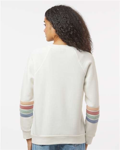 Women's Striped Sleeves Crewneck Sweatshirt - Image 13