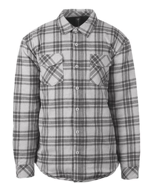 Men's Quilted Flannel Shirt Jacket - Image 8
