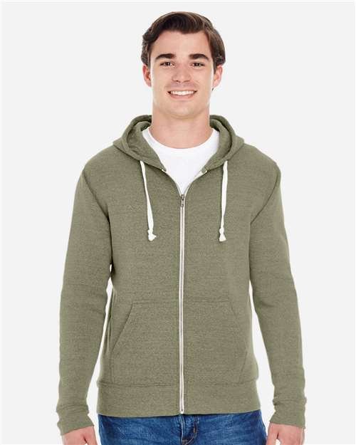 Men's Triblend Full-Zip Hooded Sweatshirt - Image 36