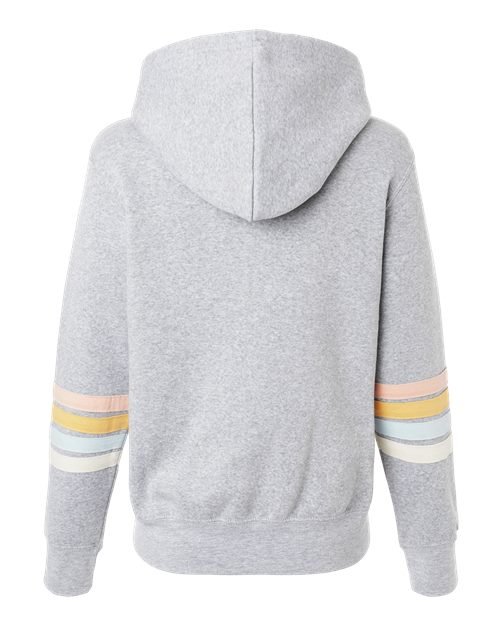 Women's Striped Sleeves Full-Zip Hooded Sweatshirt - Image 9