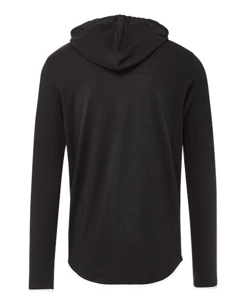 Unisex Miles Slub Hooded Long Sleeve T-Shirt - Image 2