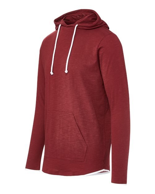 Unisex Miles Slub Hooded Long Sleeve T-Shirt - Image 7