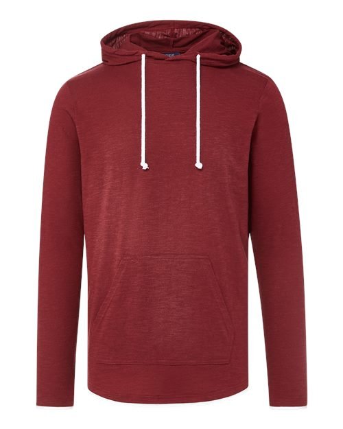 Unisex Miles Slub Hooded Long Sleeve T-Shirt - Image 5
