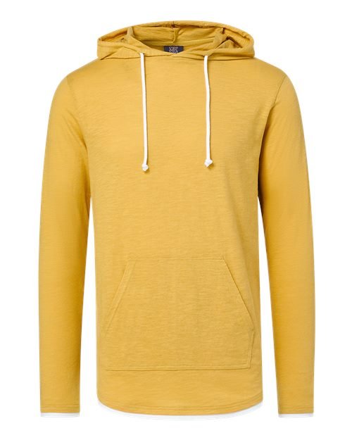Unisex Miles Slub Hooded Long Sleeve T-Shirt - Image 8