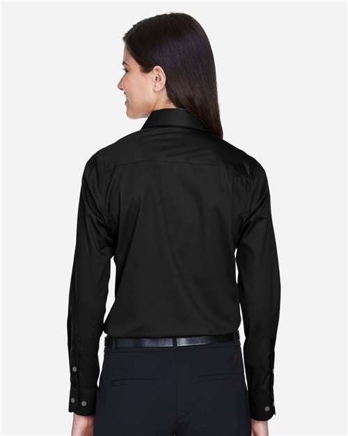 Women's Crown Collection® Solid Stretch Twill Woven Dress Shirt - Image 5