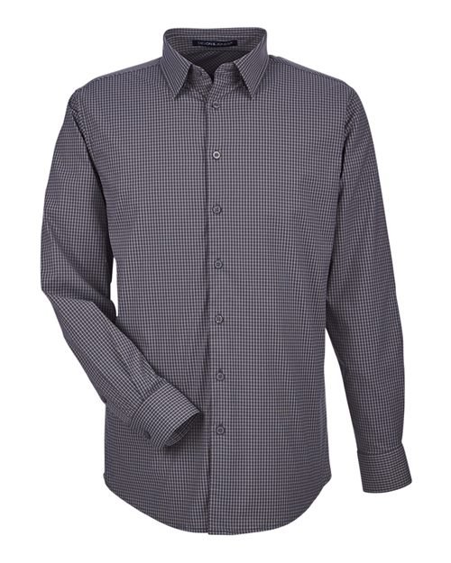 Men's CrownLux Performance® Tonal Mini Check Woven Dress Shirt