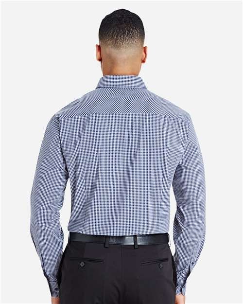 Men's CrownLux Performance® Tonal Mini Check Woven Dress Shirt - Image 13