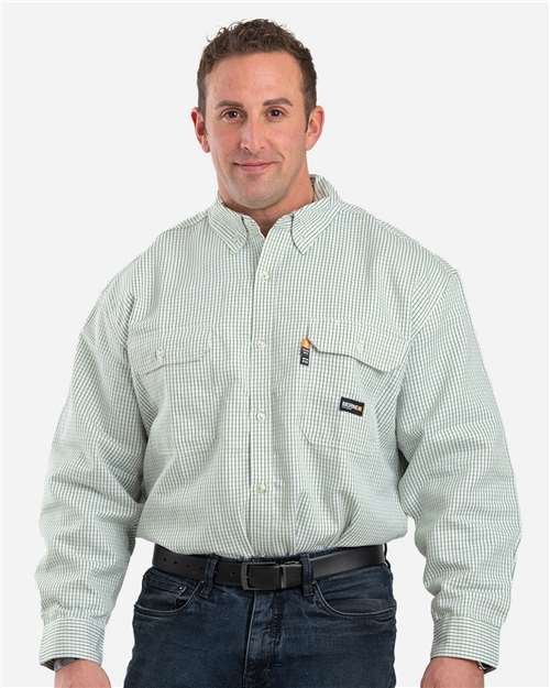 Men's Flame-Resistant Down Plaid Work Shirt - Image 2