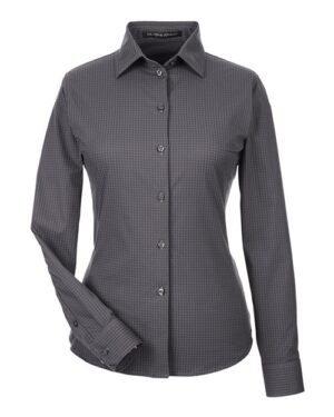 Women's CrownLux Performance® Tonal Mini Check Woven Dress Shirt