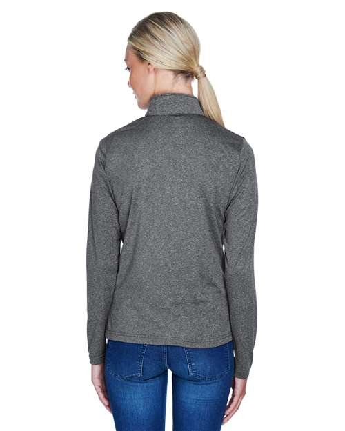 Women's Cool & Dry Heathered Performance Quarter-Zip Pullover - Image 5