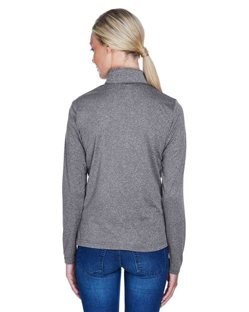Women's Cool & Dry Heathered Performance Quarter-Zip Pullover - Image 11
