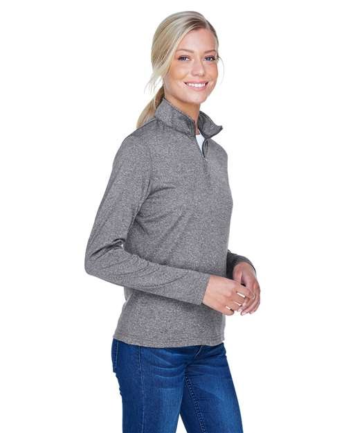 Women's Cool & Dry Heathered Performance Quarter-Zip Pullover - Image 10