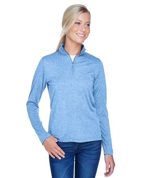 Women's Cool & Dry Heathered Performance Quarter-Zip Pullover - Image 14