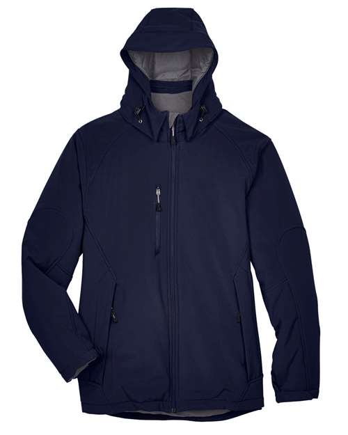 Men's Glacier Insulated Three-Layer Fleece Soft Shell Hood Jacket with Detachable Hood - Image 7