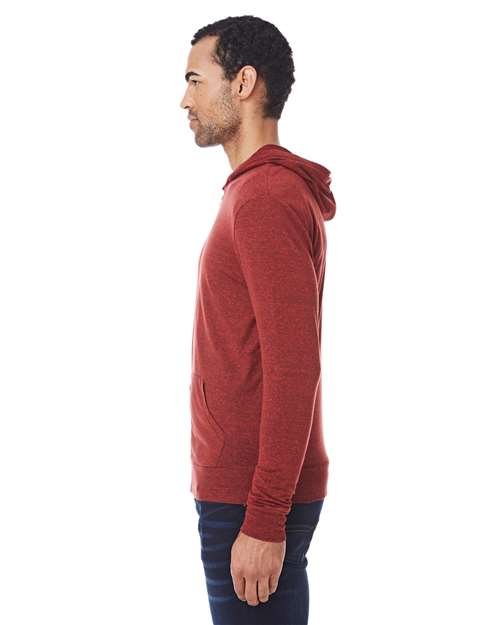 Unisex Triblend Full-Zip Lightweight Hooded Sweatshirt - Image 5