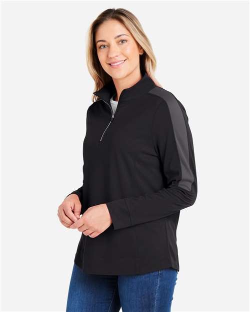 Women's Market Snag Protect Mesh Colorblock Quarter-Zip Pullover - Image 5