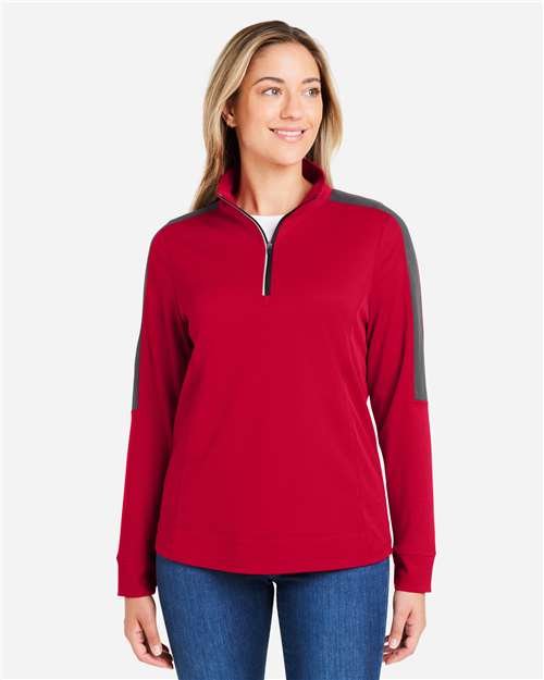 Women's Market Snag Protect Mesh Colorblock Quarter-Zip Pullover - Image 23