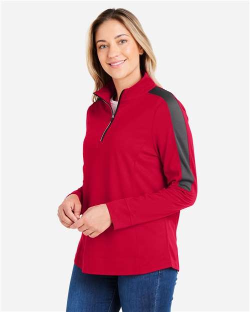 Women's Market Snag Protect Mesh Colorblock Quarter-Zip Pullover - Image 24