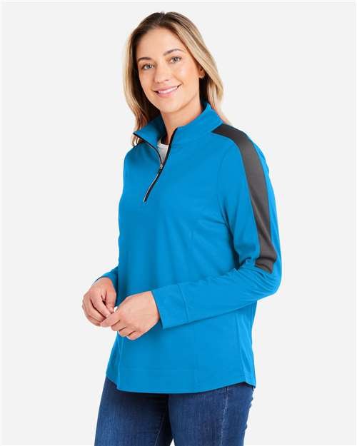 Women's Market Snag Protect Mesh Colorblock Quarter-Zip Pullover - Image 30