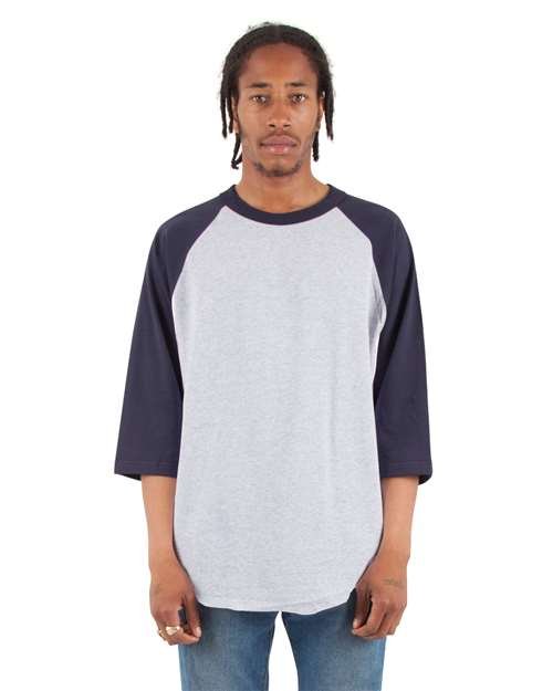 Unisex Raglan Three-Quarter Sleeve T-Shirt - Image 14