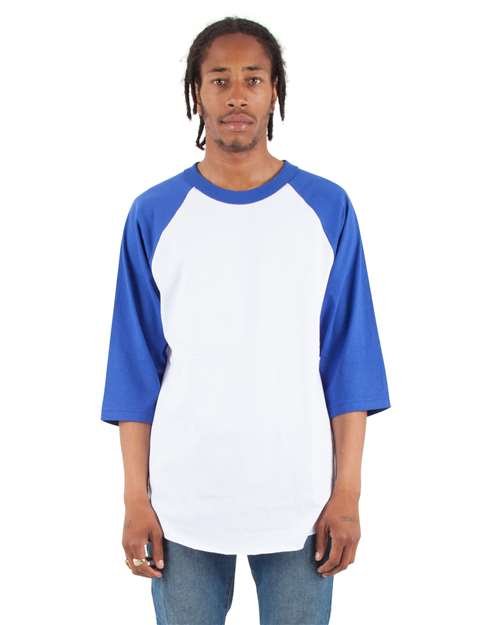 Unisex Raglan Three-Quarter Sleeve T-Shirt - Image 37