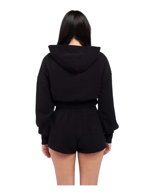 Women's Garment-Dyed Crop Hooded Sweatshirt - Image 3