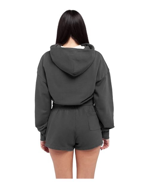 Women's Garment-Dyed Crop Hooded Sweatshirt - Image 10