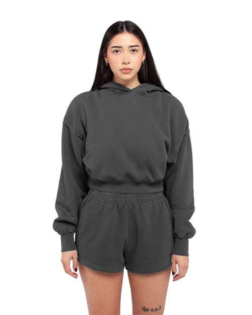 Women's Garment-Dyed Crop Hooded Sweatshirt - Image 8