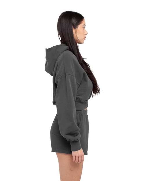 Women's Garment-Dyed Crop Hooded Sweatshirt - Image 9