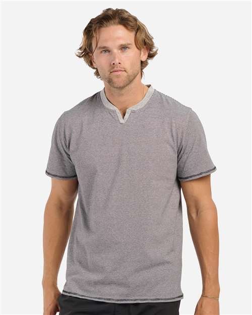 Men's Striped V-Notch T-Shirt - Image 3