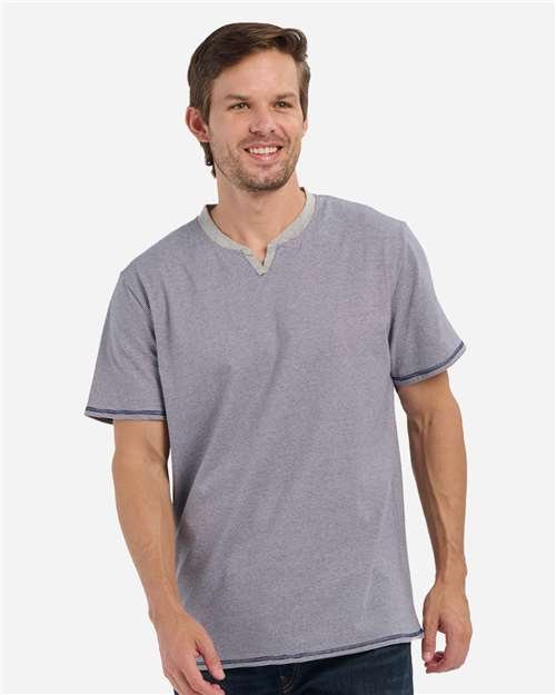 Men's Striped V-Notch T-Shirt - Image 8